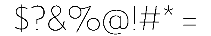 Tempo ExtraLight Font OTHER CHARS