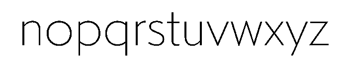 Tempo ExtraLight Font LOWERCASE
