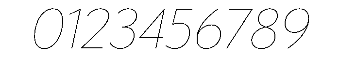 Tempo HairlineItalic Font OTHER CHARS