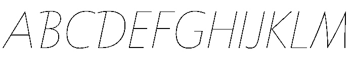 Tempo HairlineItalic Font UPPERCASE
