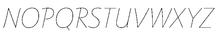 Tempo HairlineItalic Font UPPERCASE