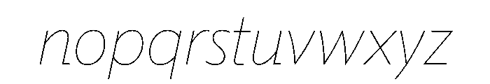 Tempo HairlineItalic Font LOWERCASE
