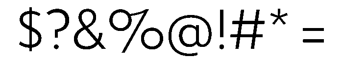 Tempo Light Font OTHER CHARS