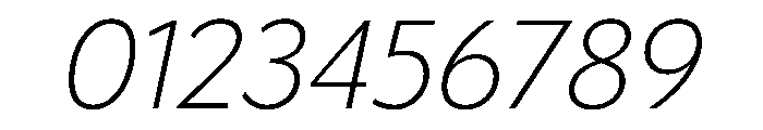 Tempo SemiLightItalic Font OTHER CHARS