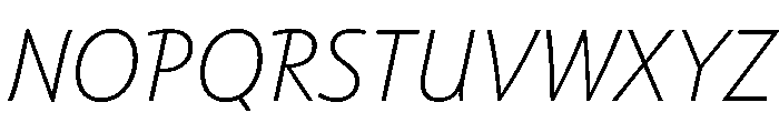 Tempo SemiLightItalic Font UPPERCASE