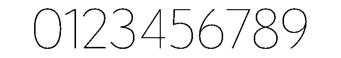Tempo Thin Font OTHER CHARS