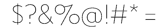 Tempo Thin Font OTHER CHARS