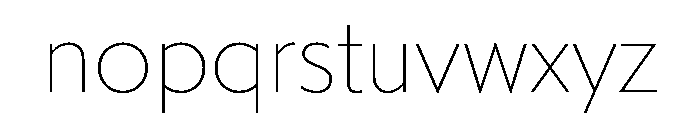 Tempo Thin Font LOWERCASE