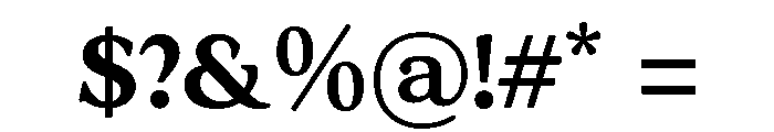 Terrain Bold Font OTHER CHARS