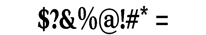 Terrain CondensedBold Font OTHER CHARS