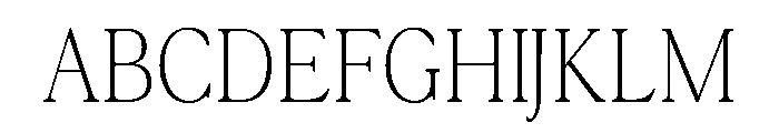 Terrain CondensedLight Font UPPERCASE