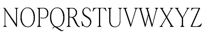 Terrain CondensedLight Font UPPERCASE