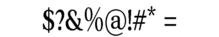 Terrain CondensedMedium Font OTHER CHARS