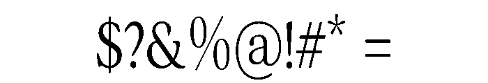 Terrain CondensedRegular Font OTHER CHARS