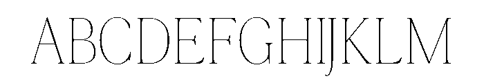 Terrain CondensedThin Font UPPERCASE