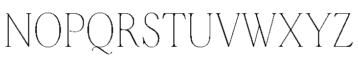 Terrain CondensedThin Font UPPERCASE