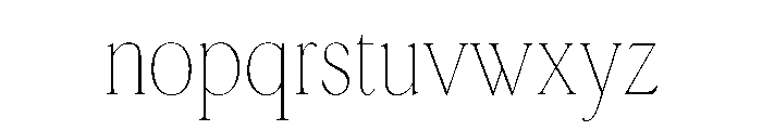 Terrain CondensedThin Font LOWERCASE