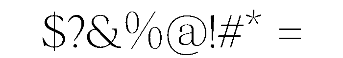 Terrain Light Font OTHER CHARS