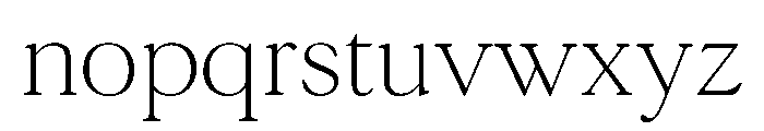 Terrain Light Font LOWERCASE