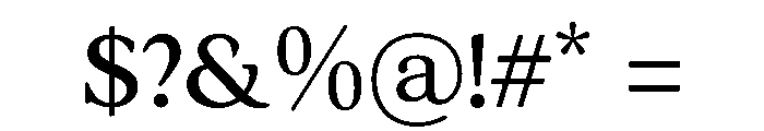 Terrain Medium Font OTHER CHARS