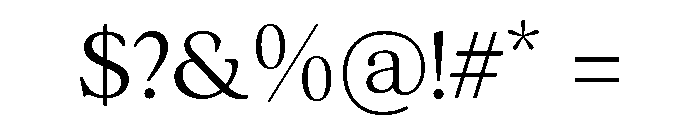 Terrain Regular Font OTHER CHARS