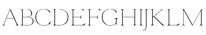 Terrain Thin Font UPPERCASE