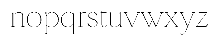 Terrain Thin Font LOWERCASE