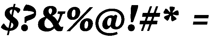 Terza Author Extrabold Italic Font OTHER CHARS