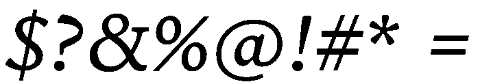 Terza Author Regular Italic Font OTHER CHARS