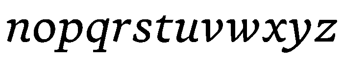 Terza Author Regular Italic Font LOWERCASE