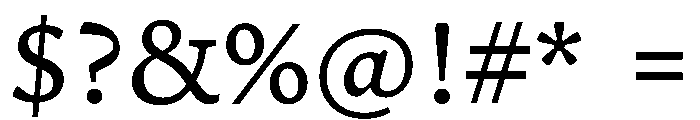 Terza Author Regular Font OTHER CHARS