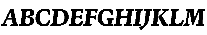 Terza Display Bold Italic Font UPPERCASE