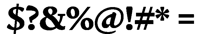Terza Display Bold Font OTHER CHARS