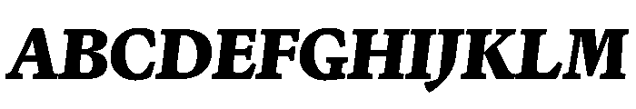Terza Display Extrabold Italic Font UPPERCASE