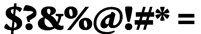 Terza Display Extrabold Font OTHER CHARS