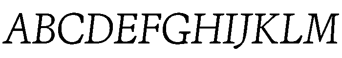 Terza Display Light Italic Font UPPERCASE