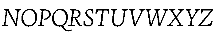 Terza Display Light Italic Font UPPERCASE