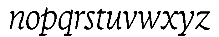 Terza Display Light Italic Font LOWERCASE