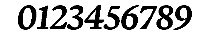 Terza Display Medium Italic Font OTHER CHARS