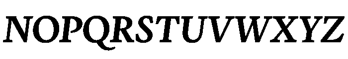 Terza Display Medium Italic Font UPPERCASE
