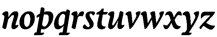 Terza Display Medium Italic Font LOWERCASE