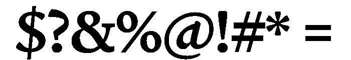Terza Display Medium Font OTHER CHARS