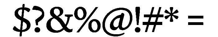 Terza Display Regular Font OTHER CHARS