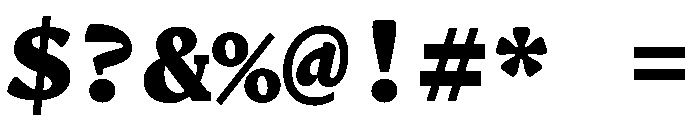 Terza Editor Extrabold Font OTHER CHARS