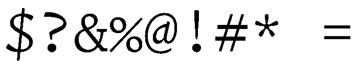 Terza Editor Light Font OTHER CHARS