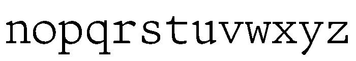 Terza Editor Light Font LOWERCASE