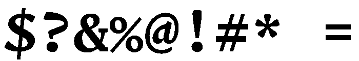 Terza Editor Medium Font OTHER CHARS
