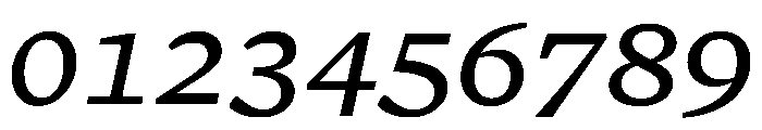 Terza Editor Regular Italic Font OTHER CHARS