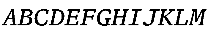 Terza Editor Regular Italic Font UPPERCASE