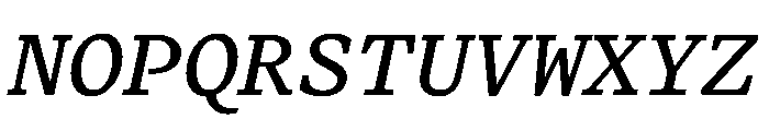 Terza Editor Regular Italic Font UPPERCASE